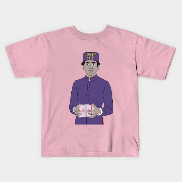 Lobby boy color - Wes Anderson Kids T-Shirt by mujeresponja